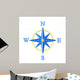 Blue Compass Wind Rose Wall Decal