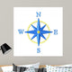 Blue Compass Wind Rose Wall Decal