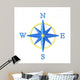 Blue Compass Wind Rose Wall Decal