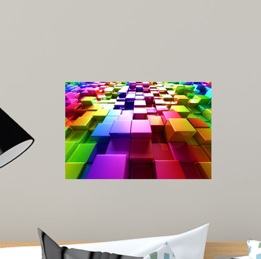 Colorful cubes Wall Mural