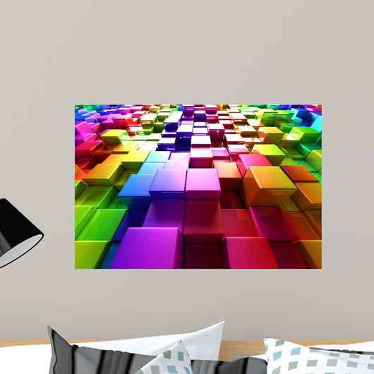 Colorful cubes Wall Mural