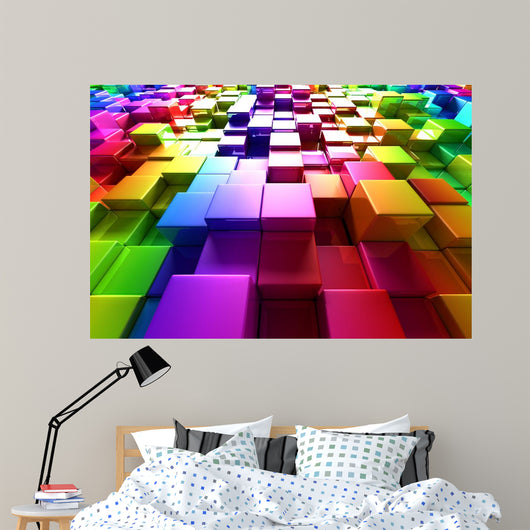 Colorful cubes Wall Mural