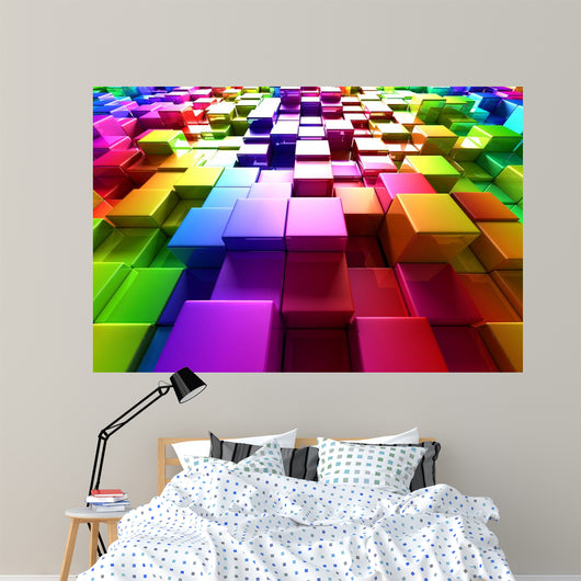 Colorful cubes Wall Mural