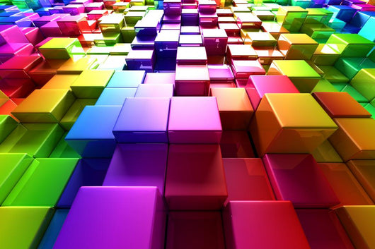 Colorful cubes Wall Mural