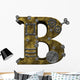 Steampunk Letter B Wall Decal