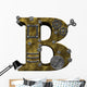 Steampunk Letter B Wall Decal