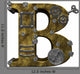 Steampunk Letter B Wall Decal