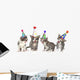 Birthday Song Singing Kittens on White Background Wall Decal