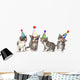 Birthday Song Singing Kittens on White Background Wall Decal