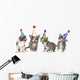 Birthday Song Singing Kittens on White Background Wall Decal