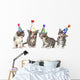 Birthday Song Singing Kittens on White Background Wall Decal