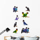 Set Lovebirds White Agapornis Wall Stickers Wall Decal