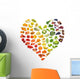 Rainbow heart of fruits and vegetables Wall Decal