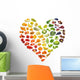 Rainbow heart of fruits and vegetables Wall Decal