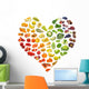 Rainbow heart of fruits and vegetables Wall Decal