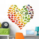 Rainbow heart of fruits and vegetables Wall Decal