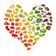 Rainbow heart of fruits and vegetables Wall Decal