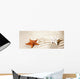 Caribbean Tropical Wavy White Sand Starfish Shell Wall Mural