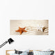 Caribbean Tropical Wavy White Sand Starfish Shell Wall Mural