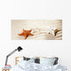 Caribbean Tropical Wavy White Sand Starfish Shell Wall Mural