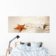 Caribbean Tropical Wavy White Sand Starfish Shell Wall Mural