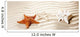 Caribbean Tropical Wavy White Sand Starfish Shell Wall Mural