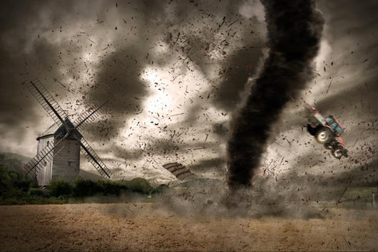Large Tornado over Wind