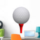 Golfball and Red Tee Wall Decal