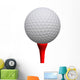 Golfball and Red Tee Wall Decal