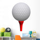 Golfball and Red Tee Wall Decal