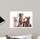 Dressed Dogs Front White Wall Decal