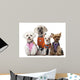 Dressed Dogs Front White Wall Decal
