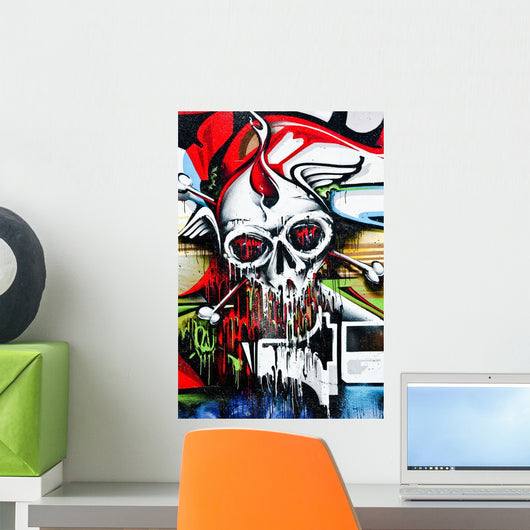 Skull on the Wall Wall Mural