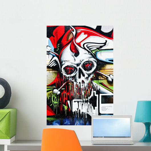 Skull on the Wall Wall Mural