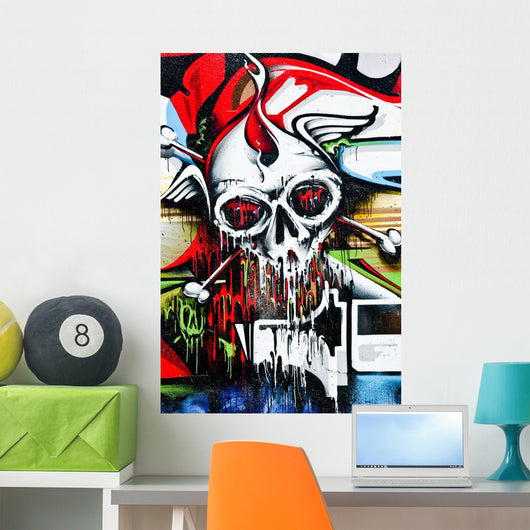 Skull on the Wall Wall Mural