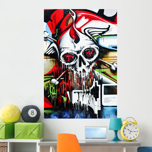 Skull on the Wall Wall Mural