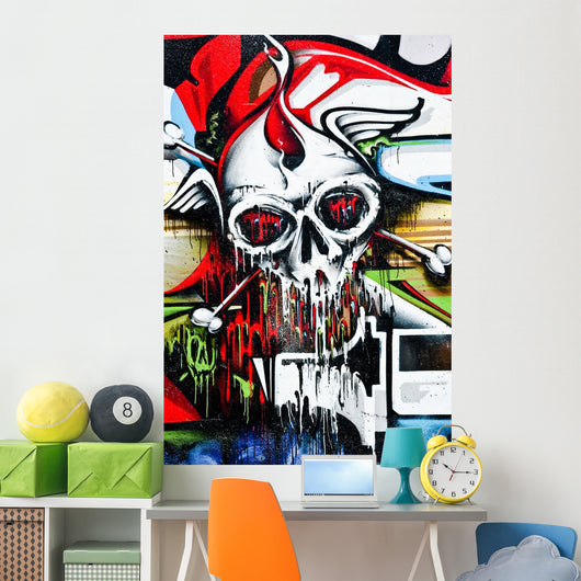 Skull on the Wall Wall Mural