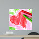 Heart Symbol Written Paper Wall Mural