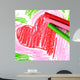 Heart Symbol Written Paper Wall Mural