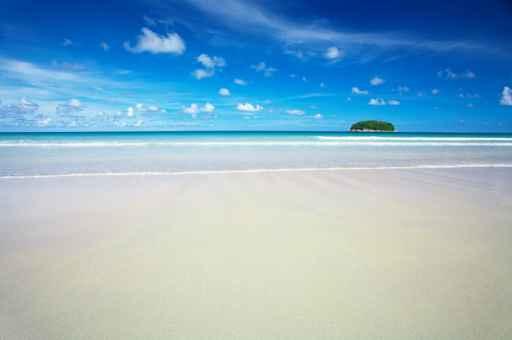 Distant Tropical Island Wall Decal