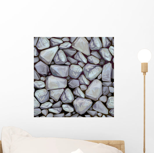 Seamless Stones Texture Vector Illustration (Clean) Wall Decal