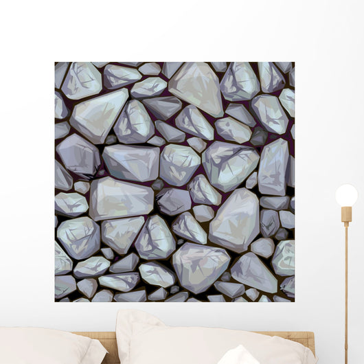 Seamless Stones Texture Vector Illustration (Clean) Wall Decal