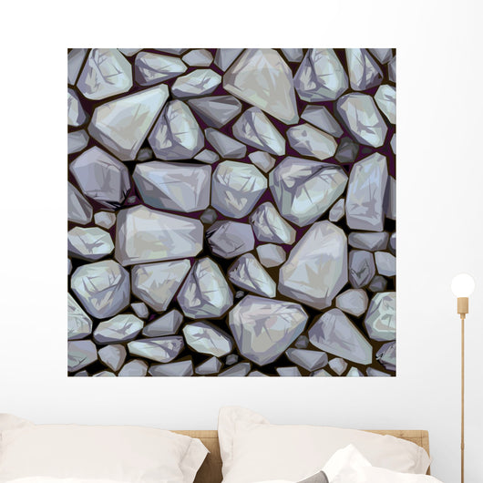Seamless Stones Texture Vector Illustration (Clean) Wall Decal