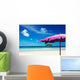 Island and Umbrella Wall Decal