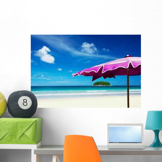 Island and Umbrella Wall Decal