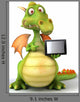 Dragon and Tablet Wall Decal