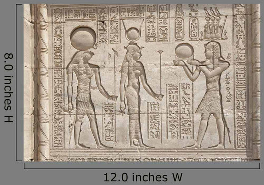 Hieroglypic Carvings on an Egyptian Temple Wall Mural