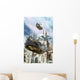 Steampunk Flying Boat Ship Wall Mural