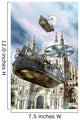 Steampunk Flying Boat Ship Wall Mural