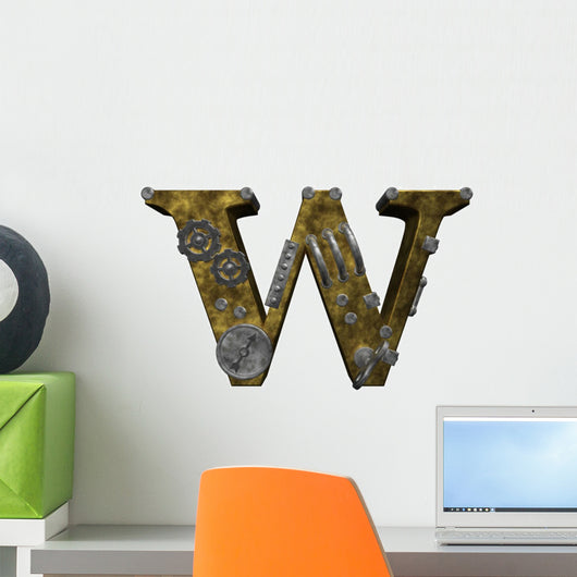 Steampunk Letter W Wall Decal